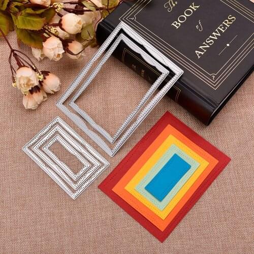 Rectangle Frame Metal Cutting Dies Stencils For DIY Scrapbooking/photo album Decorative Embossing Paper Card making fustelle