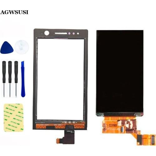 Black Touch Screen Digitizer Panel Sensor Glass Lens LCD Display Screen Monitor Module for Sony Xperia U ST25i ST25 ST25a