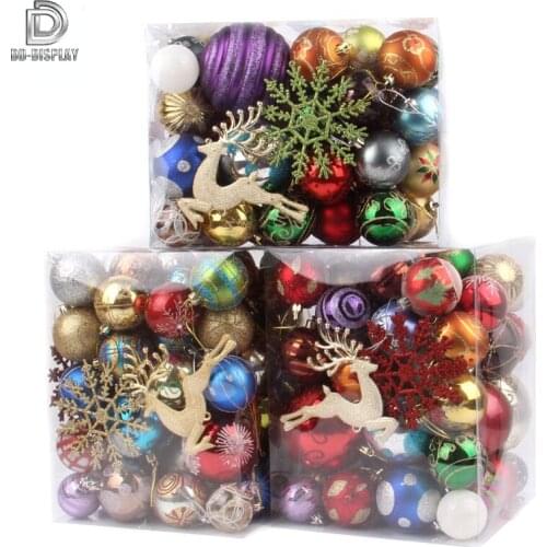 DD Christmas Tree Decorations 70 Barrels of Plastic Bright Matte Christmas Balls Christmas Ornaments Interior Xmas Decoration