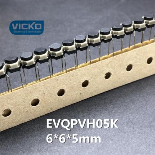 Japan EVQPVH05K 6*6*5 6*6*5mm Waterproof and dustproof switch 2pin Touch switch Soft keys Silent