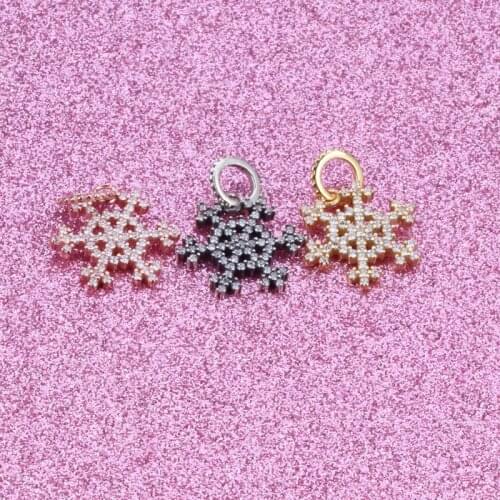 Authentic 925 Sterling Silver Charm New Crystal Snowflake Creative Pendant Fit Pandora Women Bracelet & Necklace Diy Jewelry