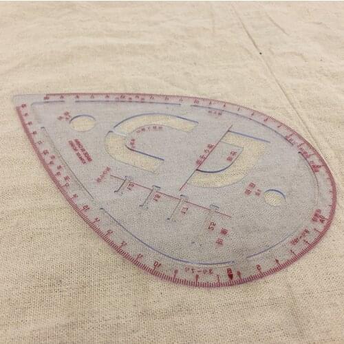 1Pcs Styling Design Straight Ruler French Curve Hip Curve Cut-Out Slot Sewing Tools 6403