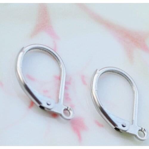 100PC Fine Jewellery Components Genuine 925Sterling Silver Handmade Beadings Findings Earring Hooks Leverback Earwire Fittings24