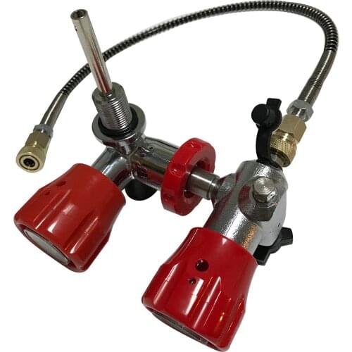 AC101 Acecare PCP Paintball Tank Airforce Condor Refill Use HPA Red Valve With Filling Station 4500Psi With Hose Free Shipping