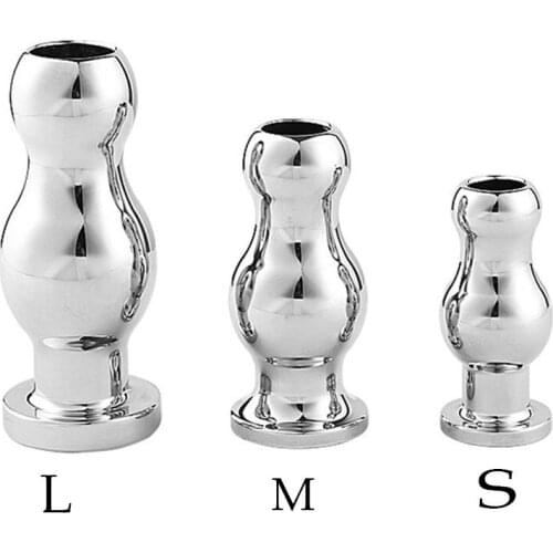 3 Size Choose Hollow Metal Anal Plug Dilatador Anal Douche Expander Butt Plug Anal Speculum Buttplugs Sex Toys For Couples