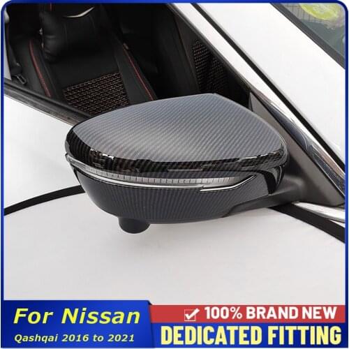 Auto Accessories Door Side Rear View Mirror Cover Frame Stickers For Nissan Qashqai 2016 2017 2018 2019 2020 2021