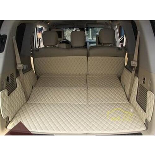 Car Travel Brand Special trunk mats for Nissan Patrol 7 seats Y62 2017 waterproof durable boot carpets for Patrol 2016-2013