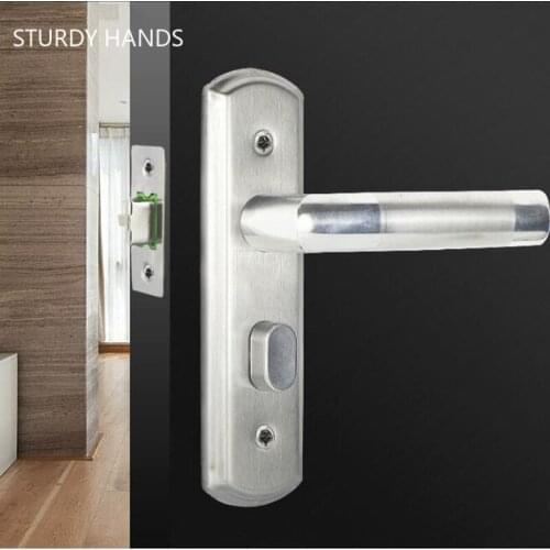 WSHYUFEI Stainless steel silent door lock Bedroom Interior Door Handle Lock Security Mute Door Lock Household Hardware