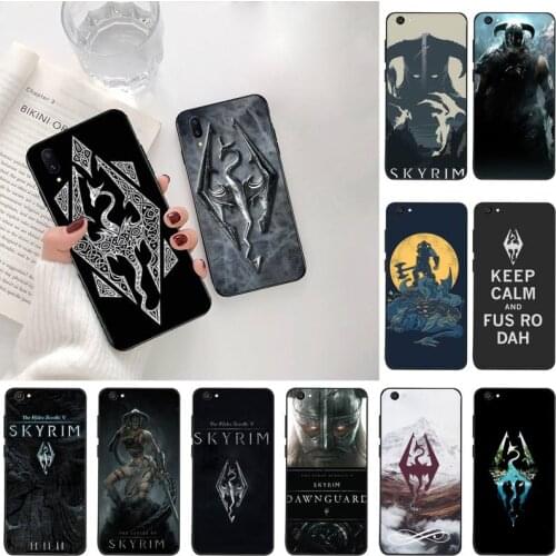 The Elder Scrolls V Skyrim Cover Black Soft Shell Phone Case For Vivo Y91c Y17 Y51 Y67 Y55 Y93 Y81S Y19 V17 vivos5