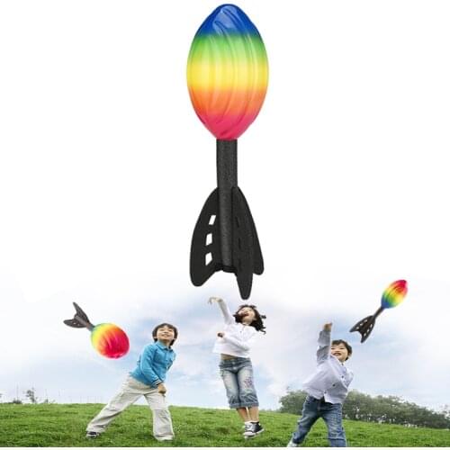Children Throw Missile Squishy Rocket Hand Throw Toy Fun Throw Rocket PU Outdoor Foam Rocket Missile Dart Toy Kid Games Toys