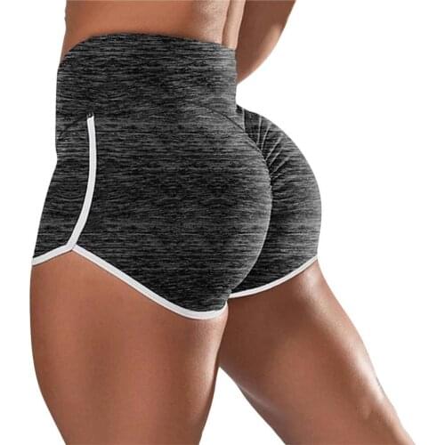 Women Sexy High Waist Sweat Absorbant Running Yoga Shorts Elastic Hot Pants Sexy High Waist Running Yoga Shorts Elastic Hot Pant
