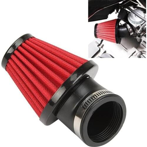 Dual Layer Stainless Steel Mesh+Rubber Inlet Air Filter 48 mm Motorcycle Cold Air Inlet Intake Filter Cleaner