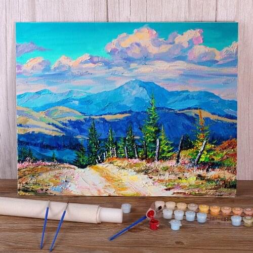 Landscape Memories Of Summer Painting By Numbers Set Oil Paints 40*50 Canvas Painting New Design For Adults Handiwork For Art