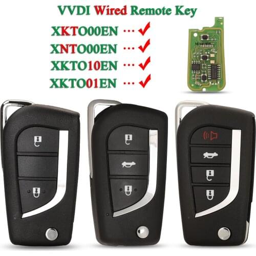 Bilchave 2/3/4BTN Xhorse XKTO00EN XKTO01EN XKTO10EN XKTO10EN Wired Universal Remote Key For VVDI Key Tool /VVDI2 English Version