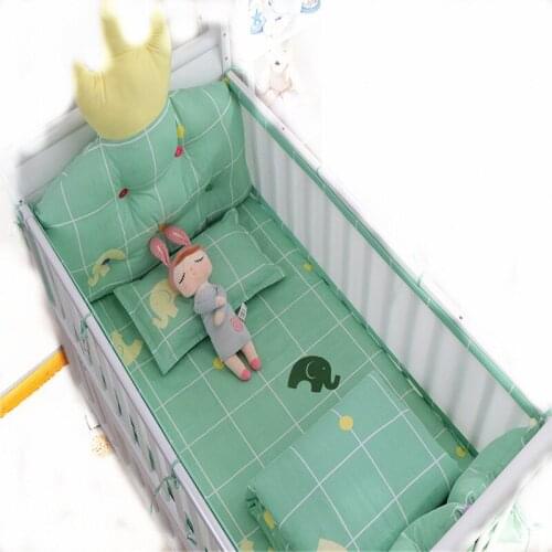 Brief Breathable Type Baby Bed Bumper Set 5Pcs ,Crib Bumper For Newborns ,Kids Bed Around Cushion ,Childrens Protector Pillows