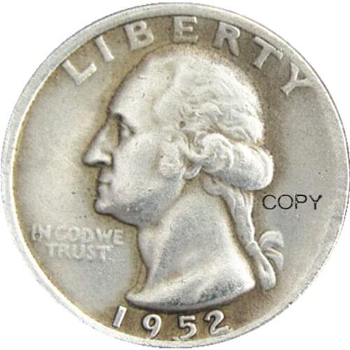 US 1952/S/D Different Mint Washington Quarter Dollars Silver Plated Copy Coin
