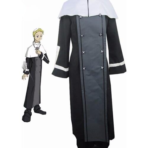 Anime Soul Eater Justin Law Uniform Clothing Cosplay Costume For Halloween Costume Customize Size for Adult Kids