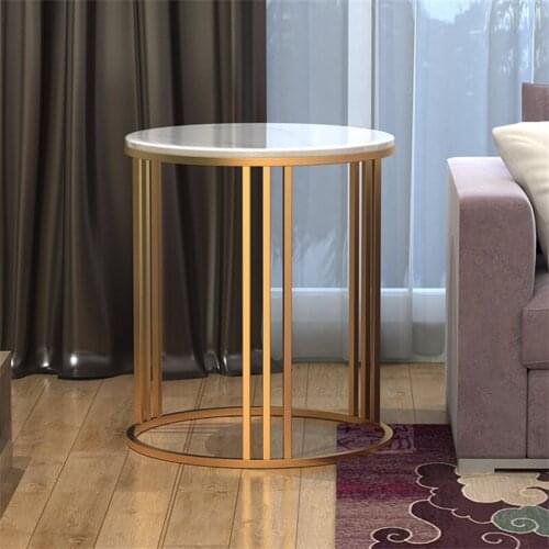 Creative Luxury Marble Corner Side Table Modern Tea Table Living Room Sofa Dedroom Side Cabinet Nordic Round Side Table