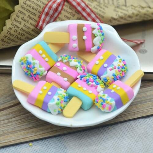 12PCS/Pack 18*35mm Cute Clay Popsicles,Clay Desserts,D.I.Y Miniatures,Play House Supplies,Jewellry Accessories
