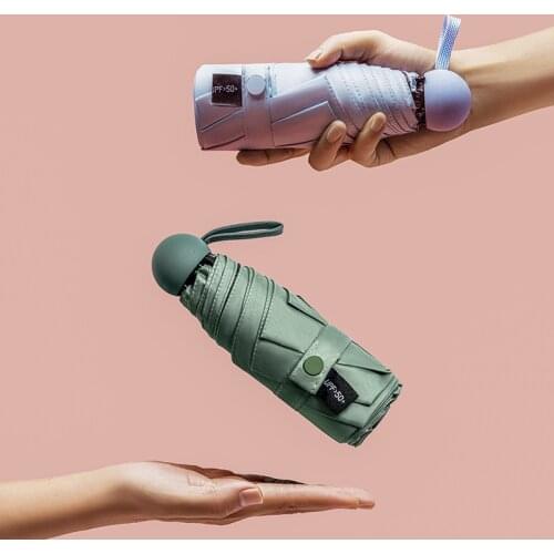 8 Ribs Mini Umbrella Windproof anti-UV Protection 5Folding Umbrella Portable Travel Rain Women Umbrella Pocket Children Umbrella
