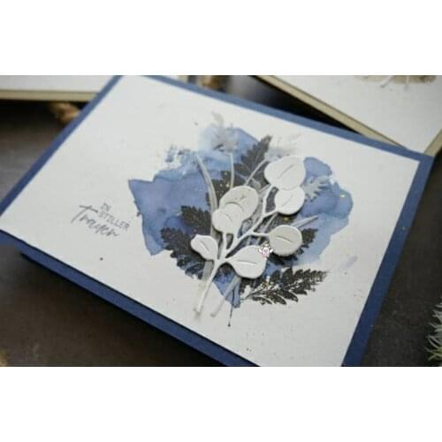 Mmao Crafts Metal Steel Cutting Dies 2Pcs Leaf decoration Stencil For DIY Scrapbooking Paper/photo Cards Embossing Dies