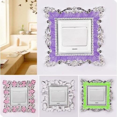 Fashion Resin Switch Stickers Socket Protective Case 3 Pieces/Lot Decoration Wall Stickers Switch Cover