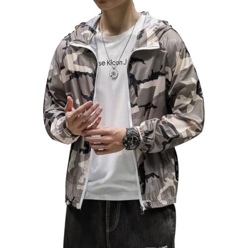 2021 New men coat Sunscreen skin clothing camouflage hiking jackets windproof sun protection UV outdoor sports rain coats
