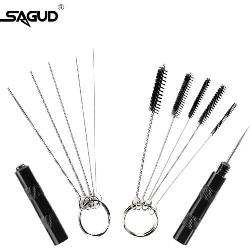 11PCS/Set Airbrush Cleaning Tools Spray Gun Cleaning Needle Nozzle Brush Multifunction Reamer & Nozzle Wrench Kits Accessories
