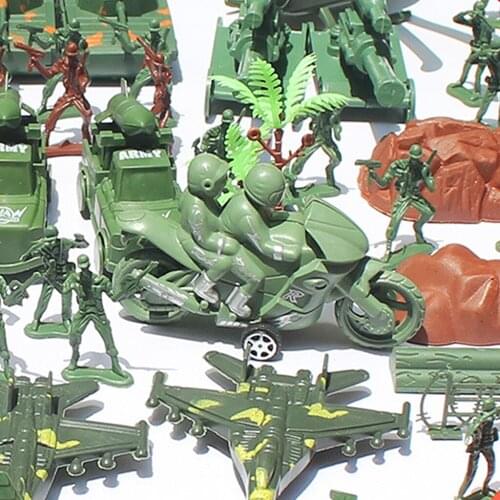 519pcs Plastic Army Base Playset & 4cm Soldier Army Men Figures World War II Toy Kids Toys
