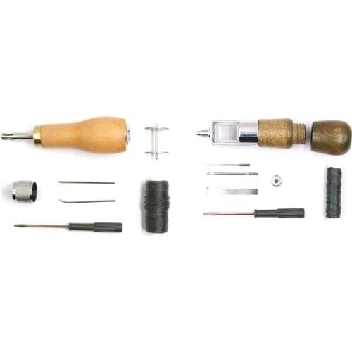 Leather Sewing Awl Kit Hand Stitcher Set Manual Sewing Machine Speedy Stitcher Leather Craft Stitching Shoemaker