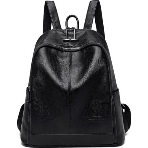 New Fashion Sheepskin Pattern Backpack For Women High Quality PU Leather Bacpack Large Capacity School Bags For Teens And Girls