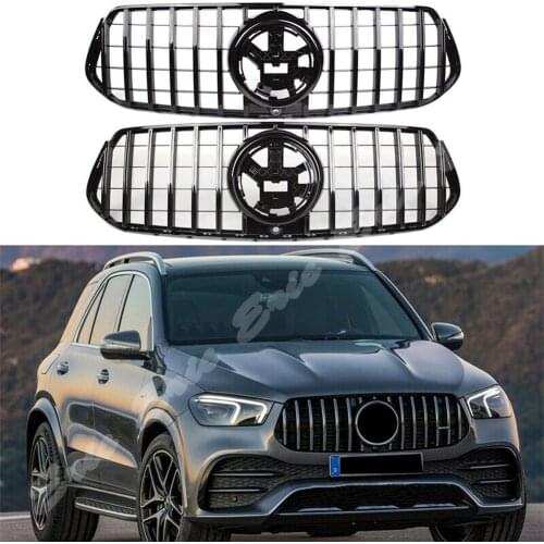 Front Racing Hood Bumper Mesh Grill Bar Vent Upper Cover For Mercedes-Benz W167 GLE-Class 2020 2021 Deluxe