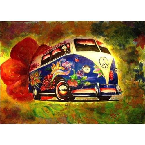 Full Square Diamond Painting Kits Cartoon Car Mosaic Embroidery Picture Crystal Rhinestones Stickers Decal Wall Art Craft Gifts