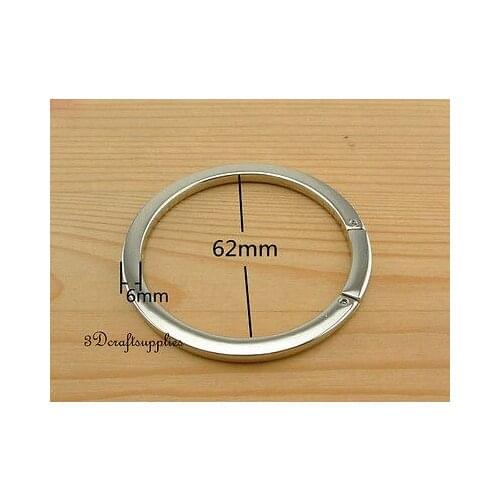 Spring Gate Ring Snap Clip Trigger alloying nickel 2 1/2 inch 2 pcs U127