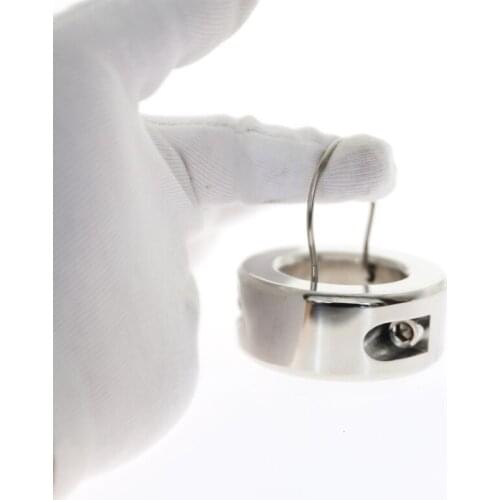 Extreme BDSM Stainless Steel Ball Stretcher Bondage Ball Scrotal Fixture Ball Lock Chastity Device Torture Devices