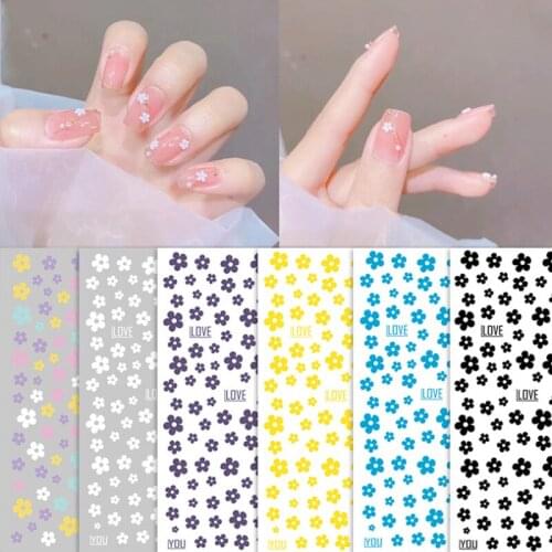 Self-Adhesive 3D Nail Sticker Cherry Blossoms Colours Petals Flowers Nail Art Decorations Decals Manicure Sliders Accessories