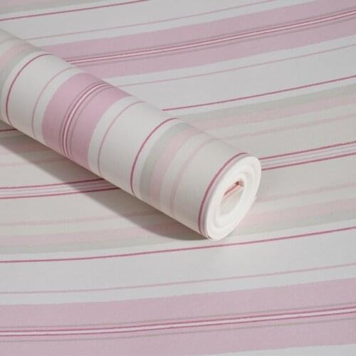 Blue Pink Vertical Stripes Kids Rooms Wallpaper Baby Boys Girls Bedroom Strip Sticky Wall Paper Papel de Parede Infantil EZ038