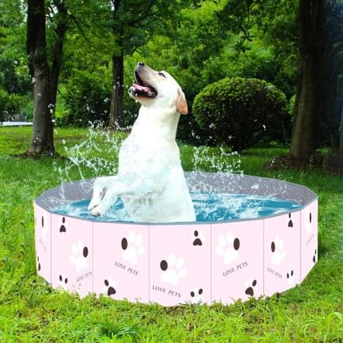 PVC Foldable Pet Dog Cat Swimming Pool PVC Washing Pond Dog Tub Bed Large Small Dog Swimming House Bed Summer Pool
