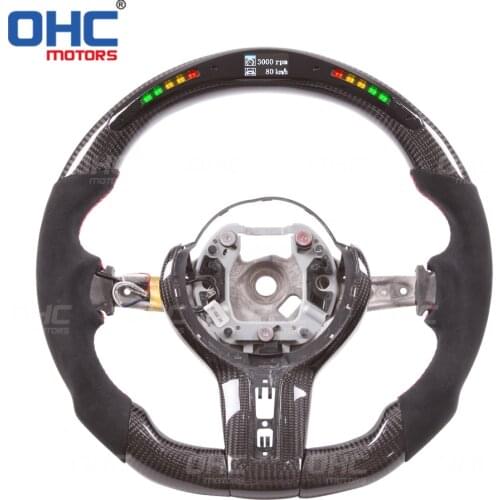Carbon Fiber M LED Performance Steering Wheel compatible for F20 F22,F23 & F45 F30,F31 F32,F33,F36 F87 M2,F80 M3,F82 F83 F15
