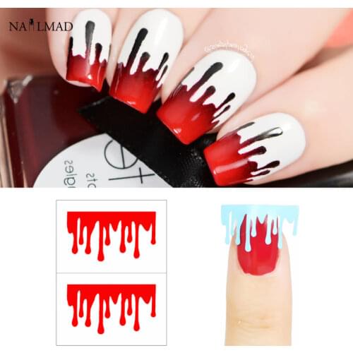 1 sheet Paint Drop Nail Vinyls Starburst Vinyls Hollow Nail Art Sticker Fire Nail Stencil Aztec Chevron Nail Art Vinyls