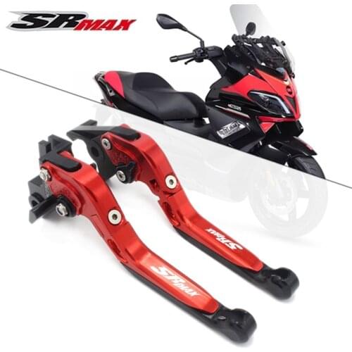 LOGO SRMAX For Aprilia SR-MAX 300 SRMAX 250 300 srmax250 srmax300 Motorcycle Accessories Folding Extendable Brake Clutch Levers