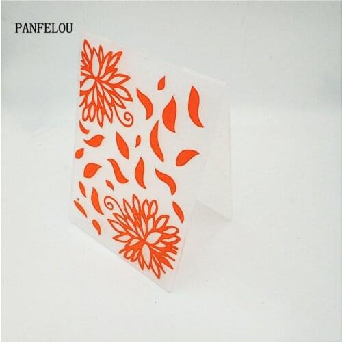 HOT plastic Chrysanthemum petals craft card making paper card album wedding decoration clip Embossing folders