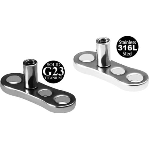 1PC 14G Dermal Anchor Base G23 Titanium Dermal Piercing Micro Dermals Hide In Surface Body Piercing Jewelry for Women Men Punk