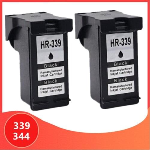 2 X Black Compatible 339 344 ink cartridge for hp339 for hp344 for hp officejet 7210 7313 7410 Photosmart 2710 8450 printer