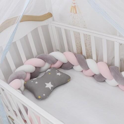 3M Length Handmade Nodic Knot Newborn Bed Bumper Long Knotted Newborn Crib Baby Bed Bumper