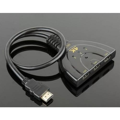 4K*2K 3D Mini 3 Port HDMI-compatible Switch 1.4b 4K Switcher Splitter 1080P 3 In 1 Out Port Hub For DVD HDTV Xbox For PS3 PS4