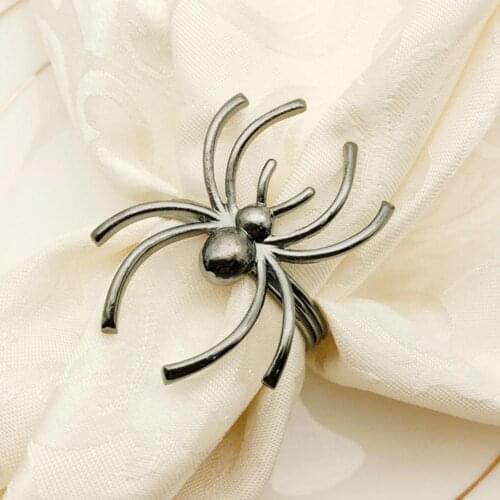 5 Colors 6Pcs/Set Unique Handmade Festive Touch Napkin Ring Alloy Towel Ring Lightweight for Home