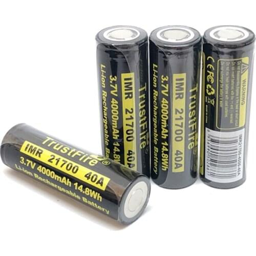 TrustFire IMR 21700 Battery 3.7V 40A 4000mAh 14.8W Li-ion Rechargeable Lithium Batteries For Electrical Tools Toys