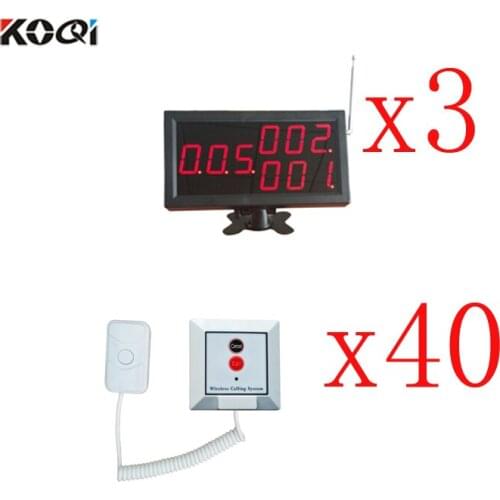Wireless Nurse Calling System With Ycall Brand 3pcs K-4-C Display With 40pcs Push Call Button