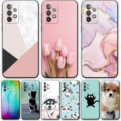 For Samsung Galaxy A32 Case 5G Silicone Phone Case For Samsung A32 5G Soft Back Cover For Samsung A32 5G TPU flower Bumper 6.5"